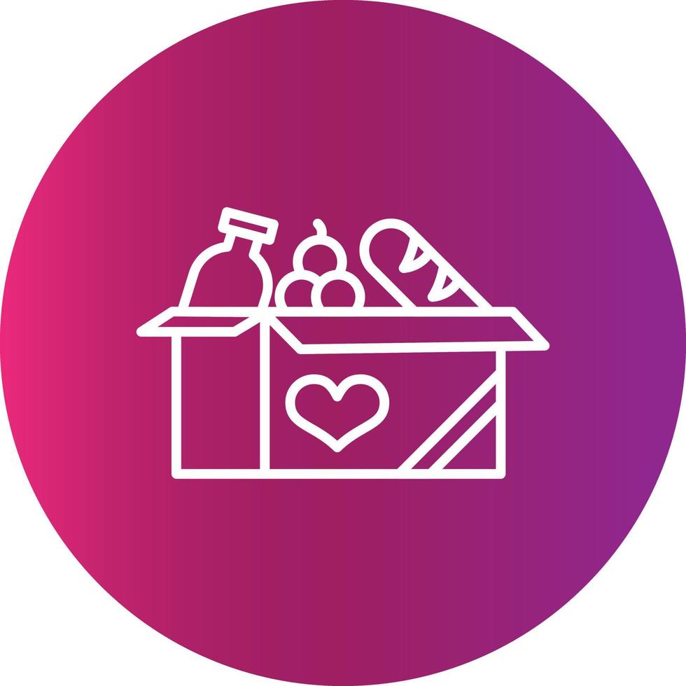 Lebensmittel spenden kreatives Symbol vektor