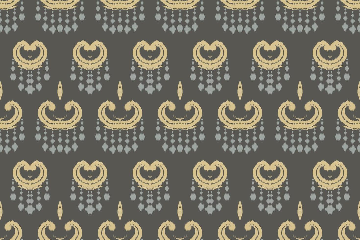 ikkat oder ikat rahmen batik textil nahtloses muster digitales vektordesign für druck saree kurti borneo stoff rand pinsel symbole muster stilvoll vektor