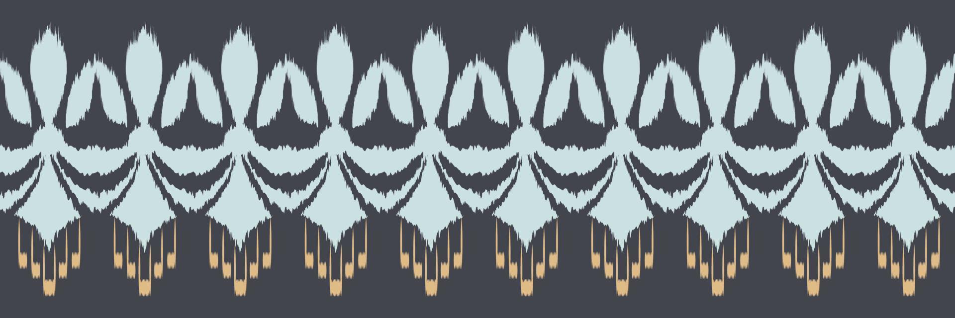ikat grenze stammeskunst nahtloses muster. ethnische geometrische batik ikkat digitaler vektor textildesign für drucke stoff saree mughal pinsel symbol schwaden textur kurti kurtis kurtas