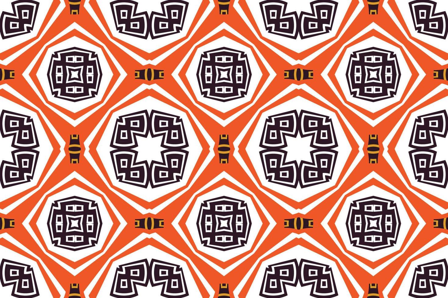 Authentisches Stammes-nahtloses Muster aus Kente-Stoff, traditionelles ethnisches orientalisches Design für den Hintergrund. Volksstickerei, indisch, skandinavisch, Zigeuner, mexikanisch, afrikanischer Teppich, Tapete. vektor