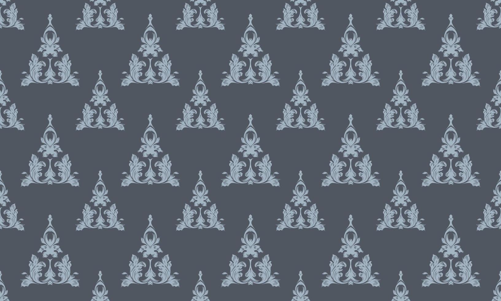 Damast Fleur de Lis Muster Vektor nahtlose Hintergrundbild Fleur de Lis Muster digitales Texturdesign für den Druck bedruckbare Stoff-Saree-Grenze.