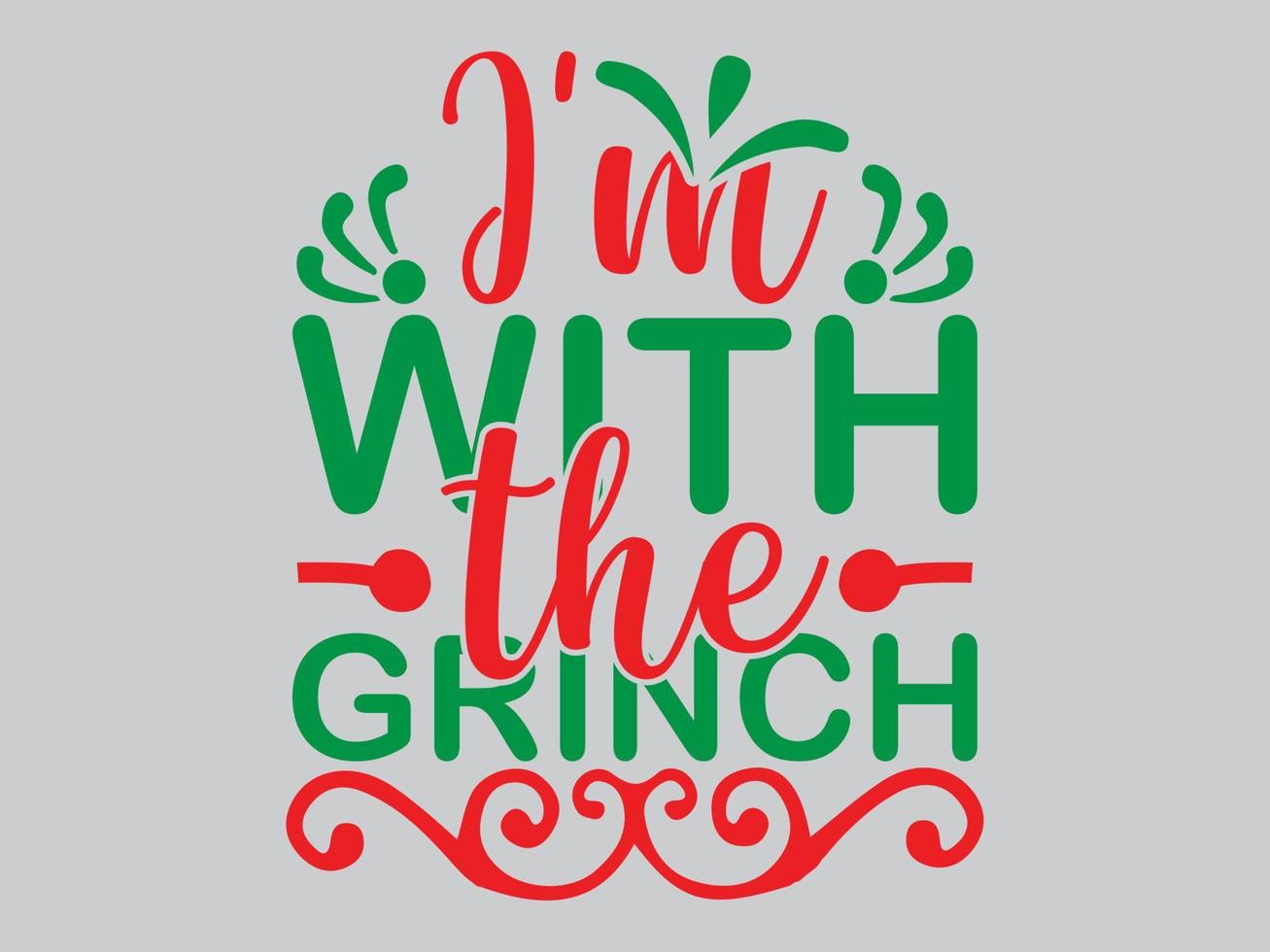 Grinch-T-Shirt-Design-Datei vektor