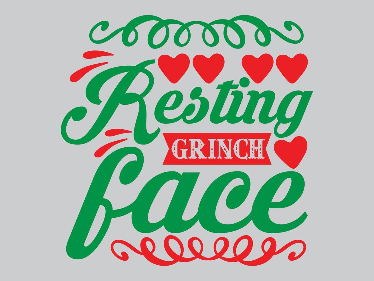 Grinch-T-Shirt-Design-Datei vektor