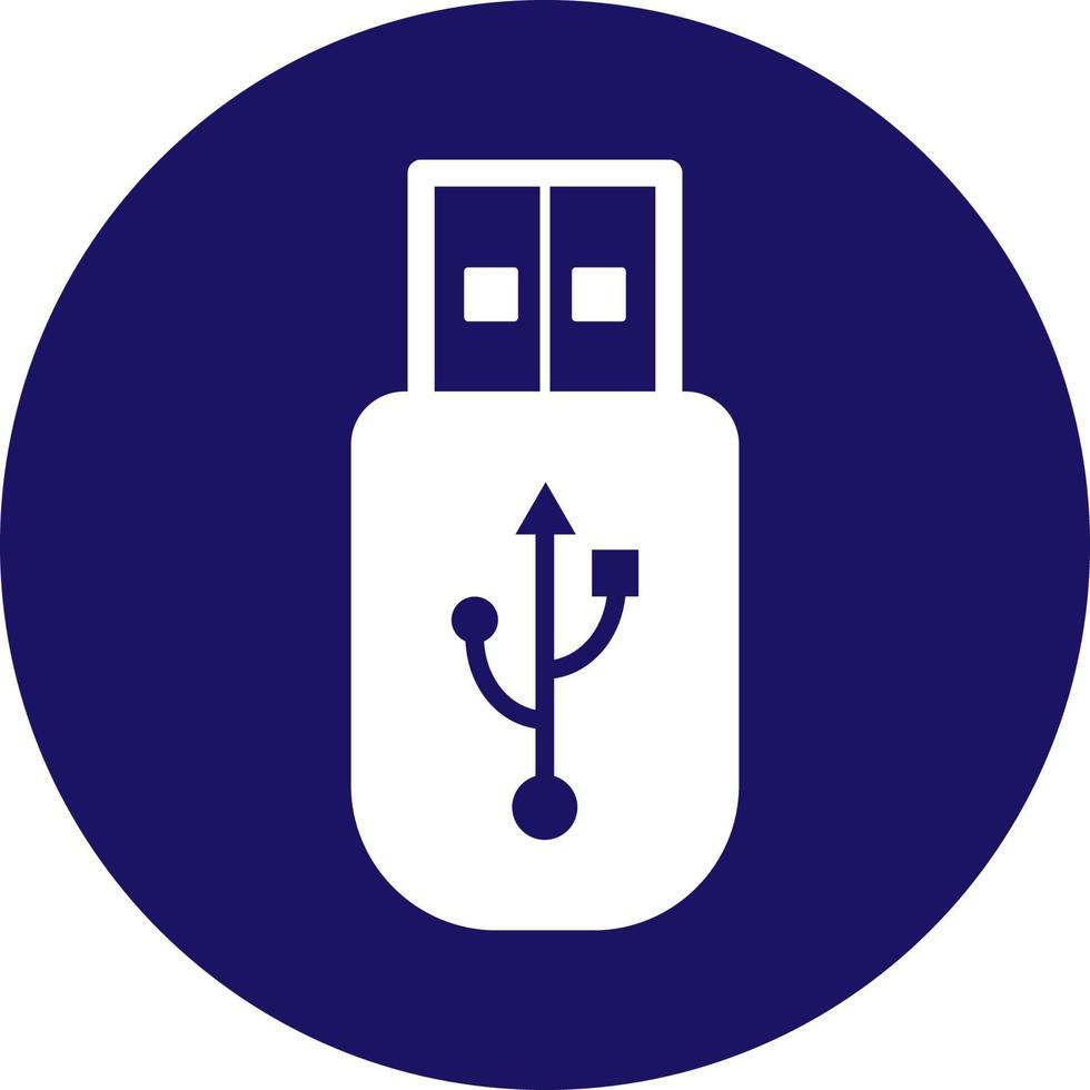 USB-Flash-Glyphe-Symbol vektor