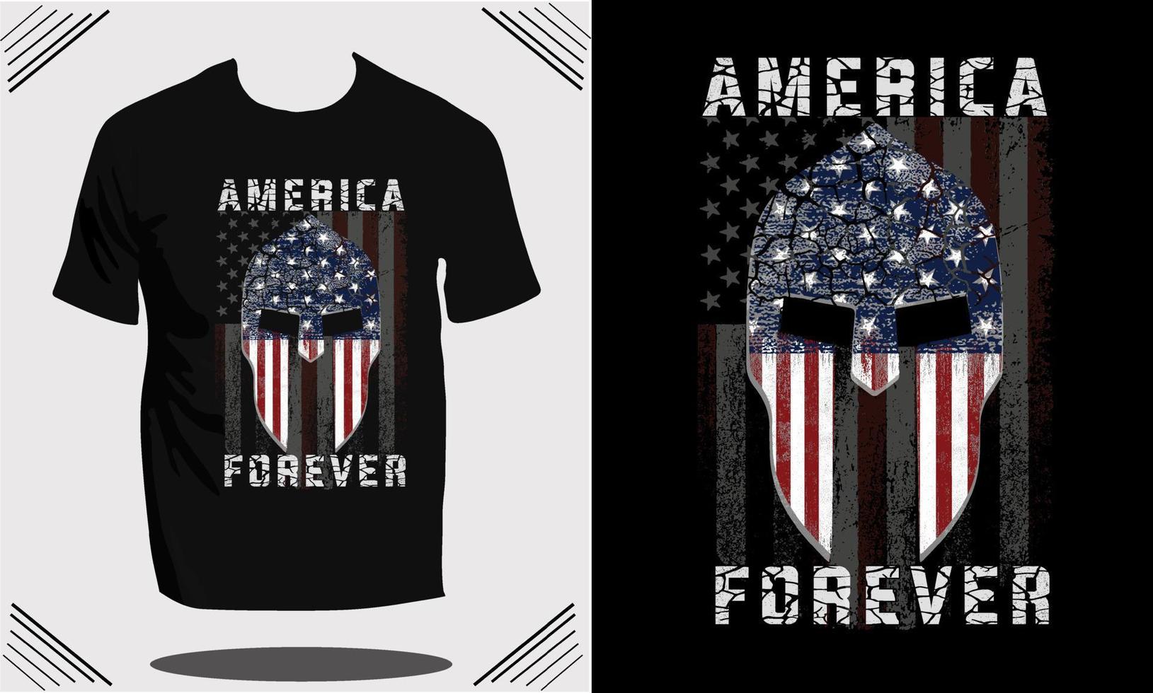 T-Shirt-Design für Veteranen der US-Armee und T-Shirt-Design für Militärflaggen vektor