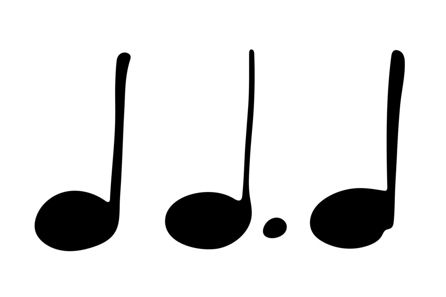 Musiknoten-Doodle-Set. hand gezeichnetes musikalisches symbol. elemente für druck, web, design, dekor, logo vektor