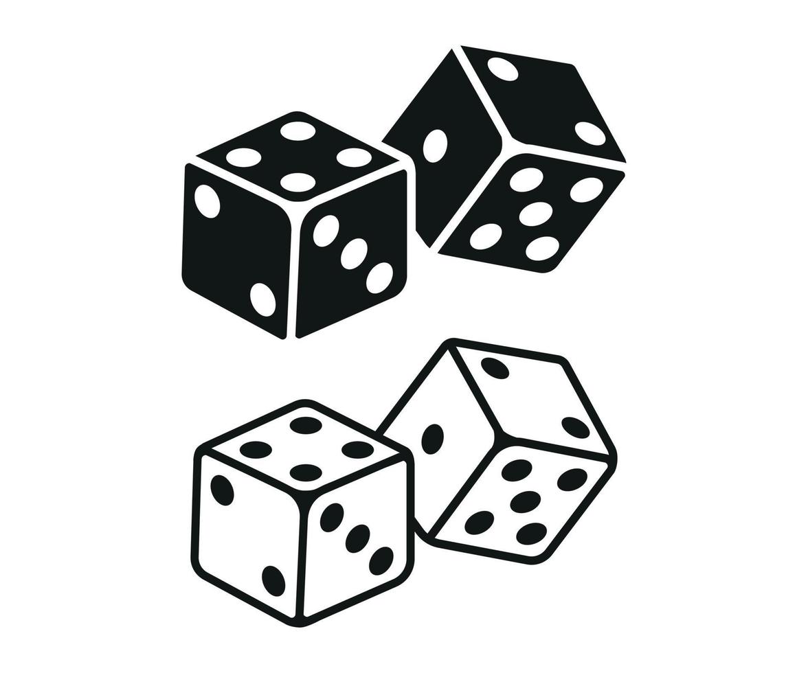 isometrisk tärningar hasardspel och underhållning vektor illustration på vit bakgrund