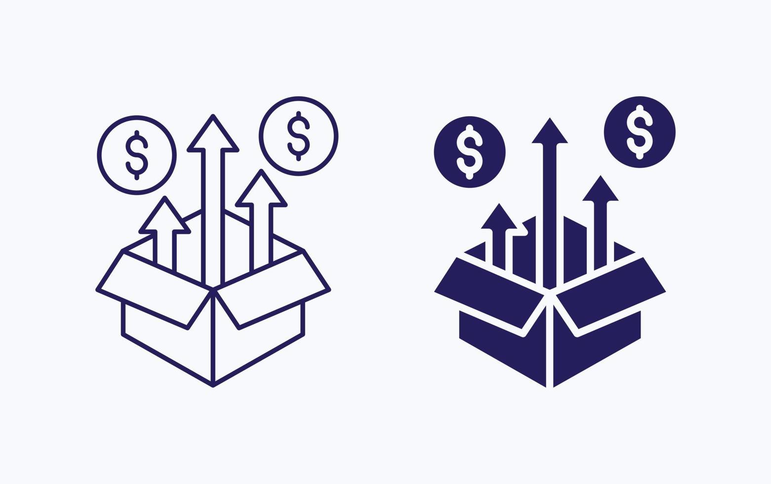 produkt tillväxt investering illustration ikon vektor