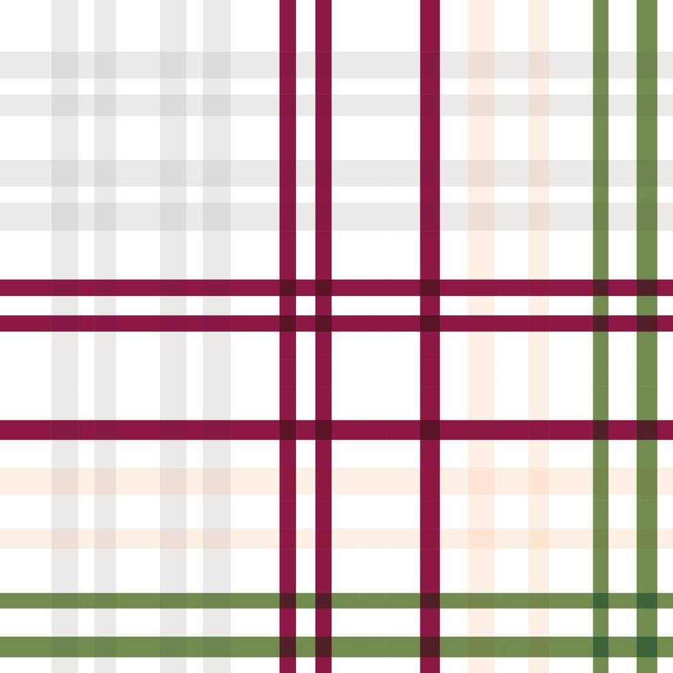 Check Buffalo Plaid Pattern Seamless Texture ist ein gemusterter Stoff, der aus überkreuzten, horizontalen und vertikalen Bändern in mehreren Farben besteht. Tartans gelten als kulturelle Ikone Schottlands. vektor