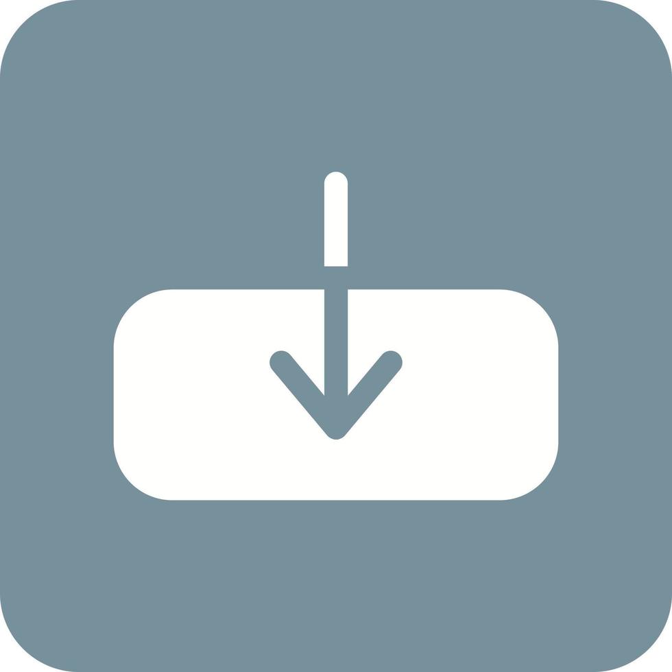 Laden Sie das Glyphen-Hintergrundsymbol für die runde Ecke herunter vektor