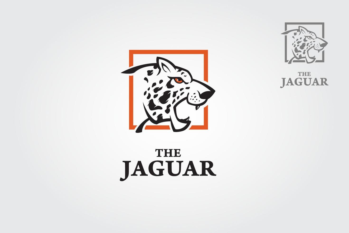 die Jaguar-Vektor-Logo-Vorlage. diese Vektorillustration eines großen Katzenjaguars. Vektor-Logo-Illustration. vektor