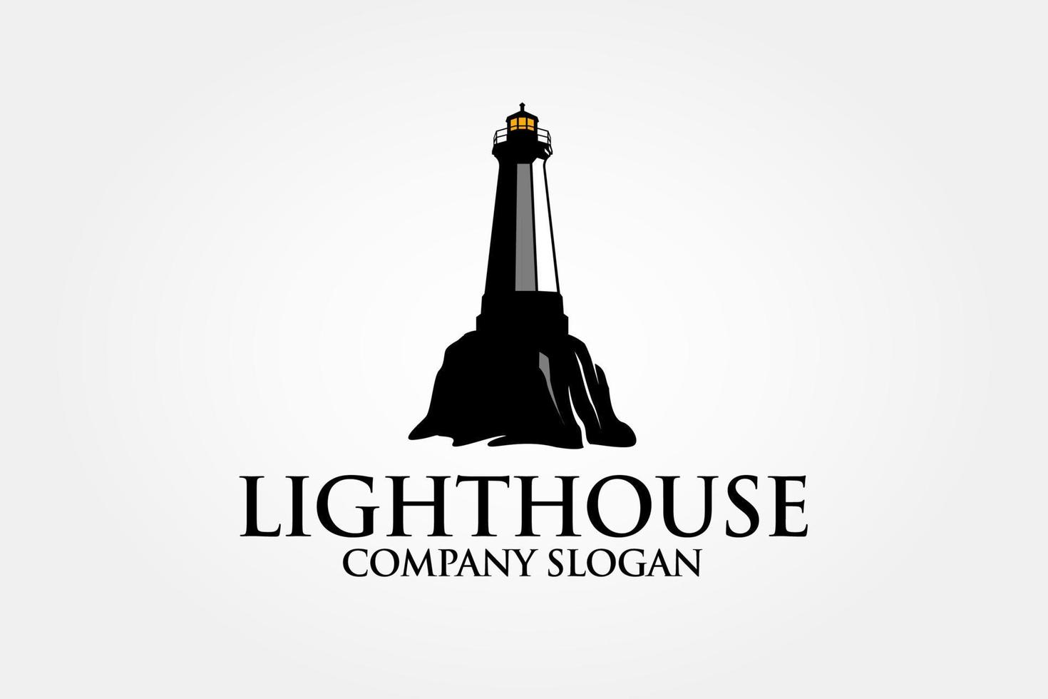 Leuchtturm-Vektor-Logo-Vorlage. ein sauberes, einfaches, scharfes und professionelles Logo. Vektorkonzeptillustration für Design. vektor