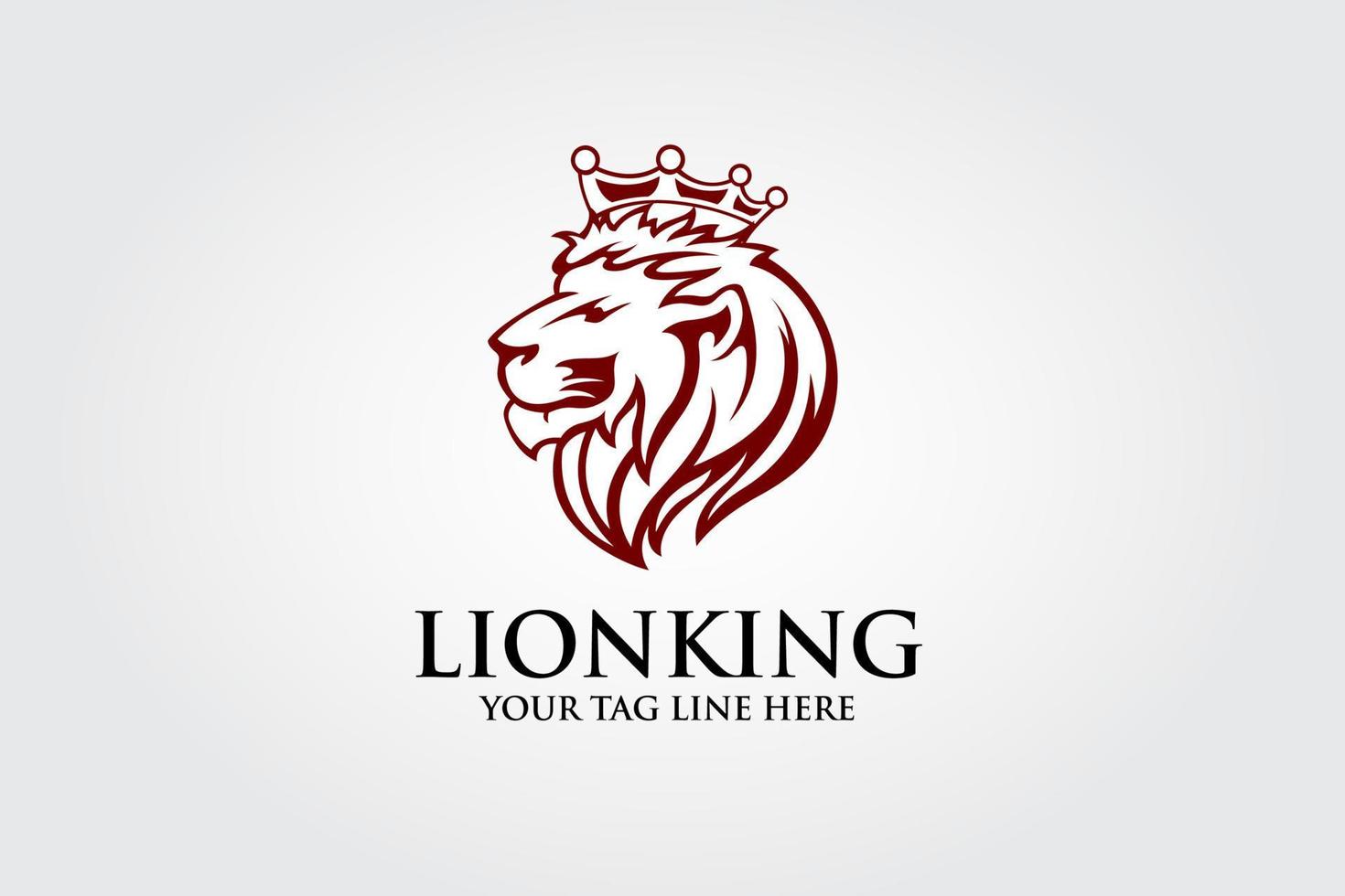 Löwenkopf-Logo-Design-Vorlage, Element für die Markenidentität, Vektorillustration, Emblem-Design auf weißem Hintergrund. vektor