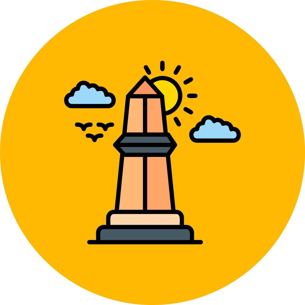 Obelisk kreatives Icon-Design vektor