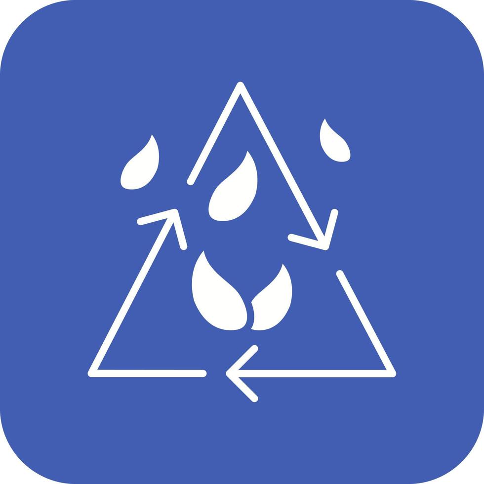 Null-Emissions-Glyphe mit runder Ecke Hintergrundsymbol vektor