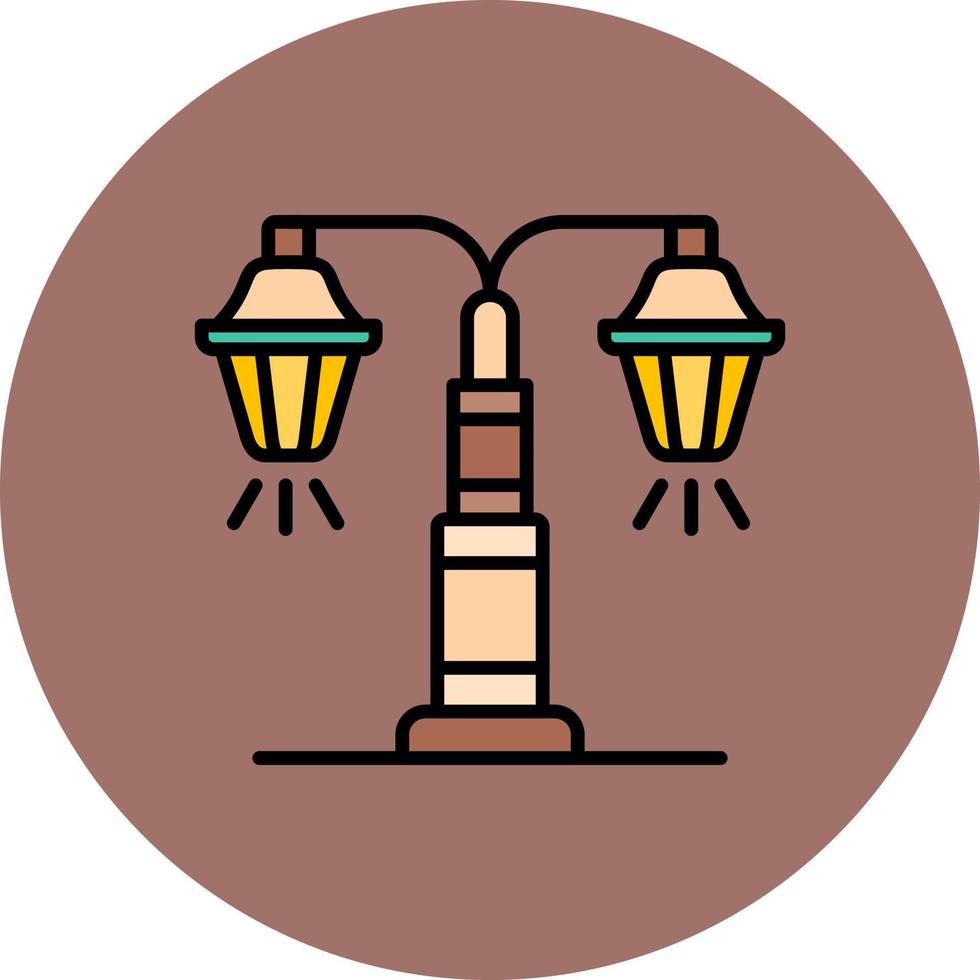 Straßenlaterne kreatives Icon-Design vektor