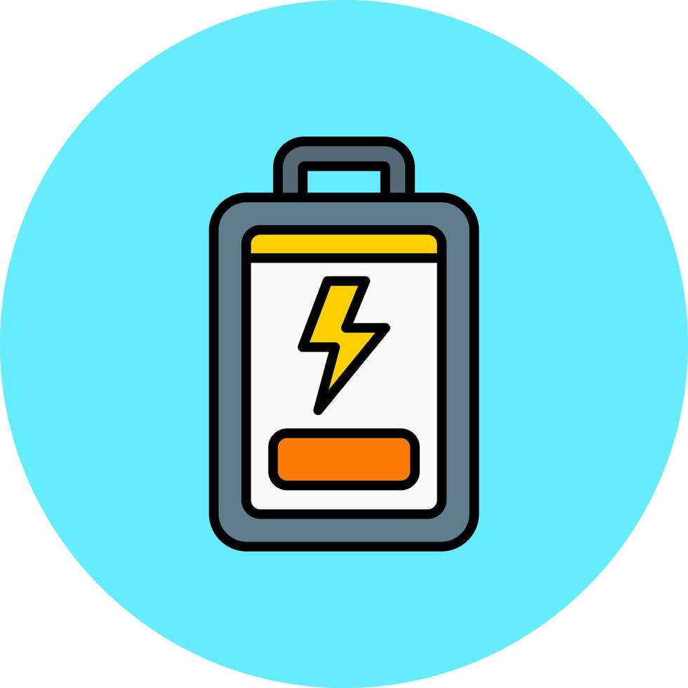 kreatives Icon-Design mit schwacher Batterie vektor