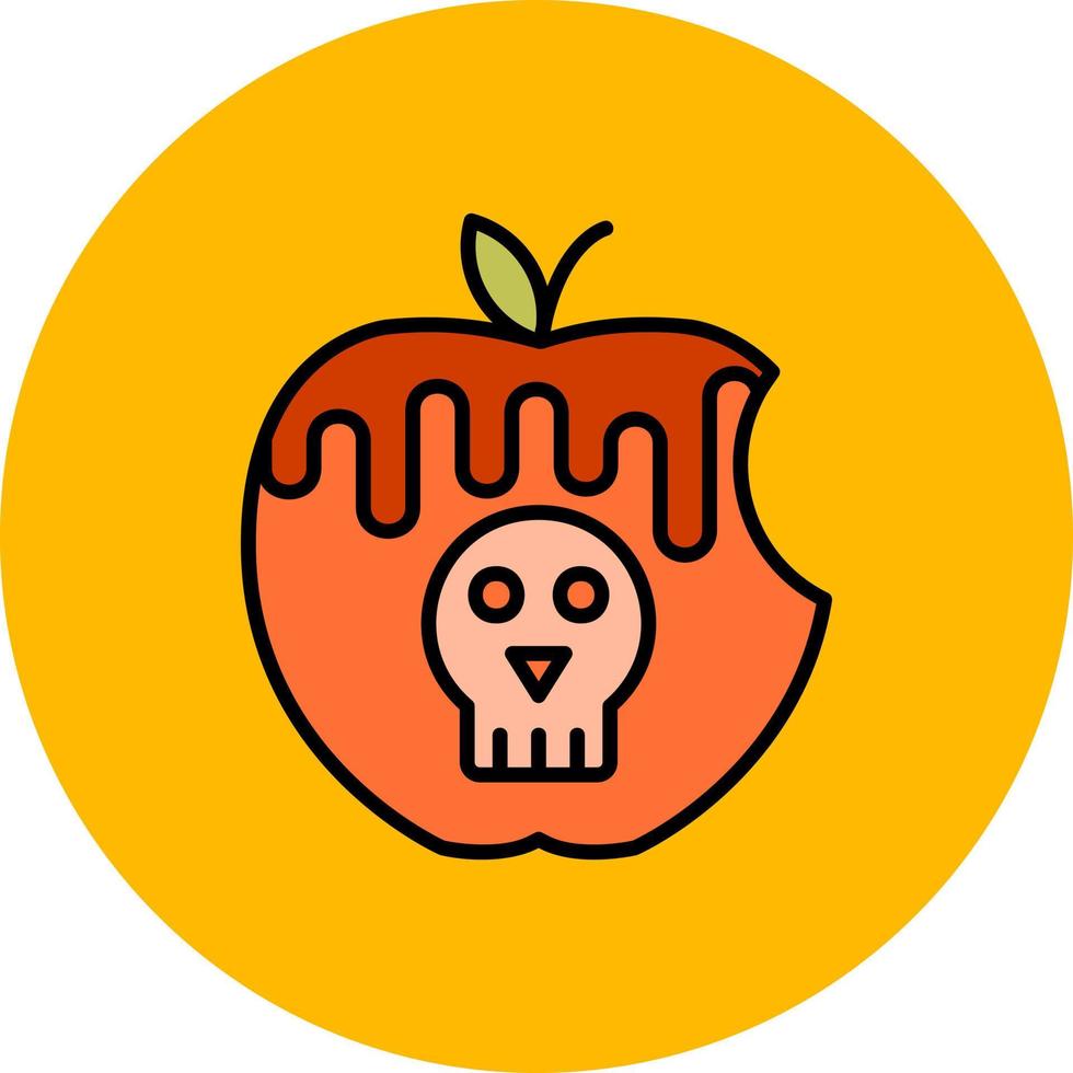 kreatives Icon-Design mit vergiftetem Apfel vektor