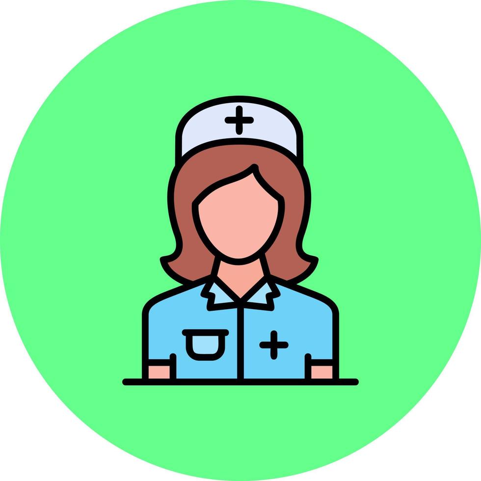 Krankenschwester kreatives Icon-Design vektor