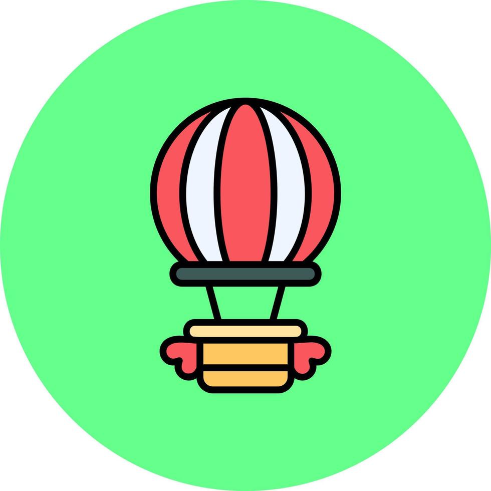 Heißluftballon kreatives Icon-Design vektor