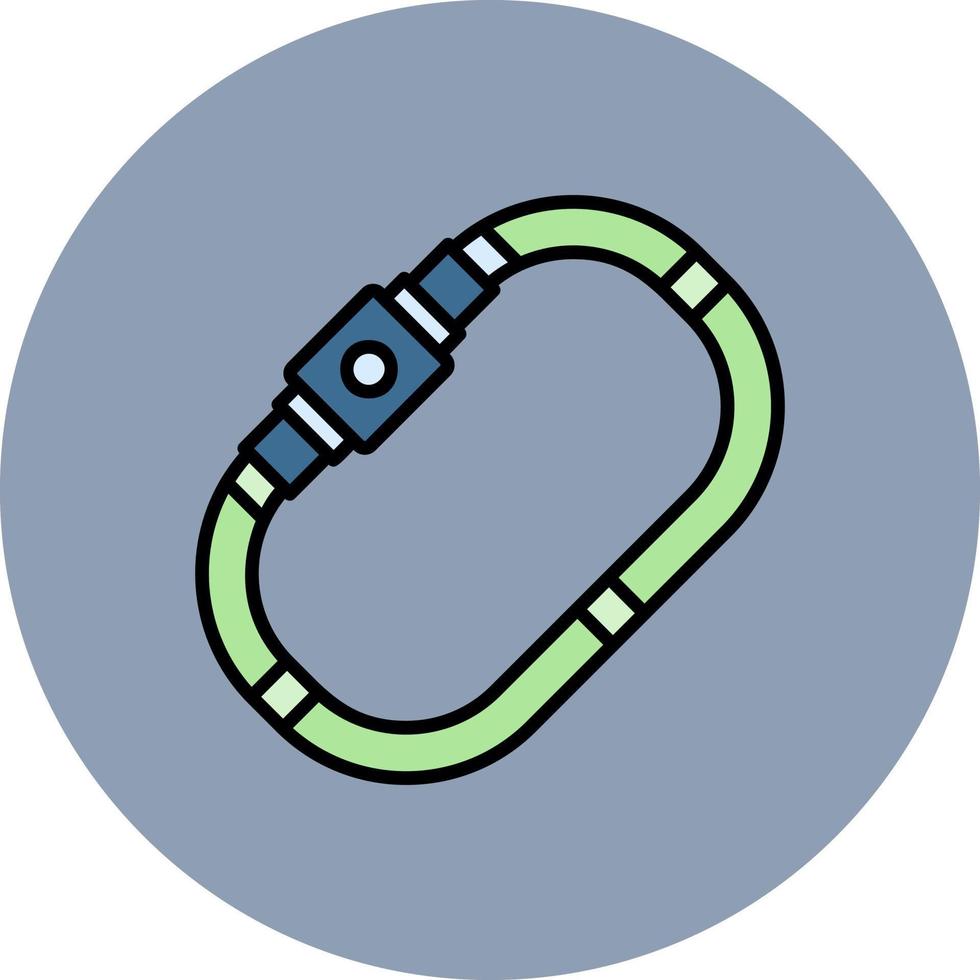 Karabiner kreatives Icon-Design vektor