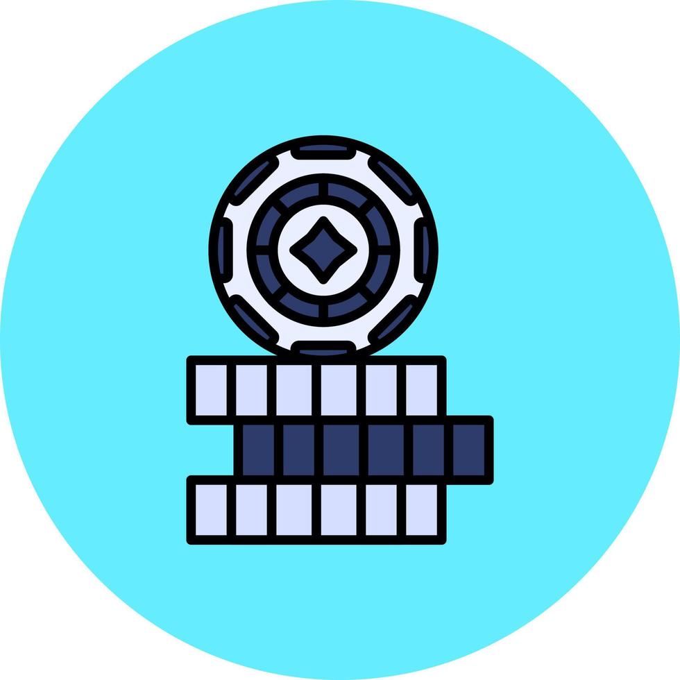 Casino-Chip kreatives Icon-Design vektor