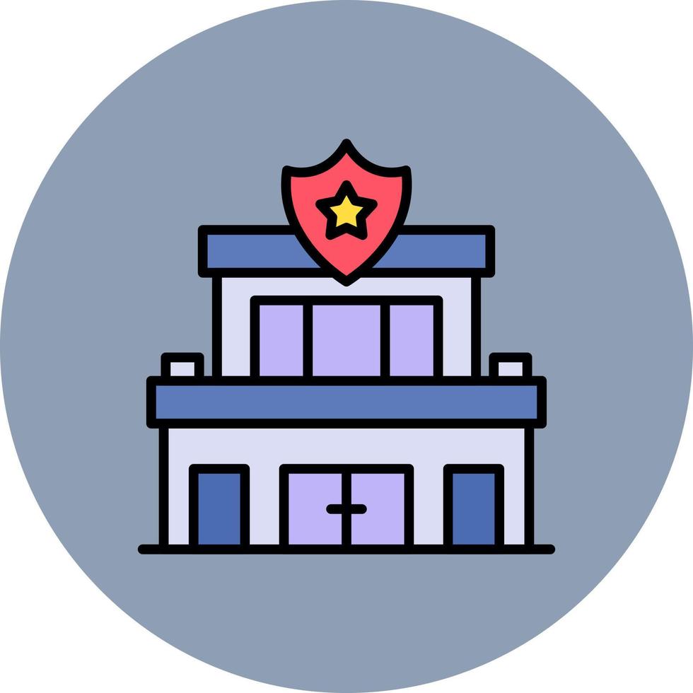 Polizeistation kreatives Icon-Design vektor
