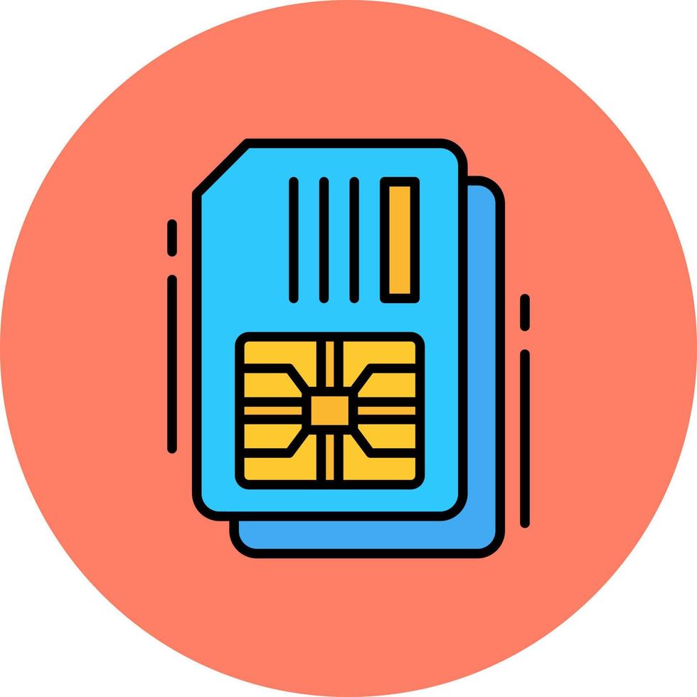 SIM-Karte kreatives Icon-Design vektor