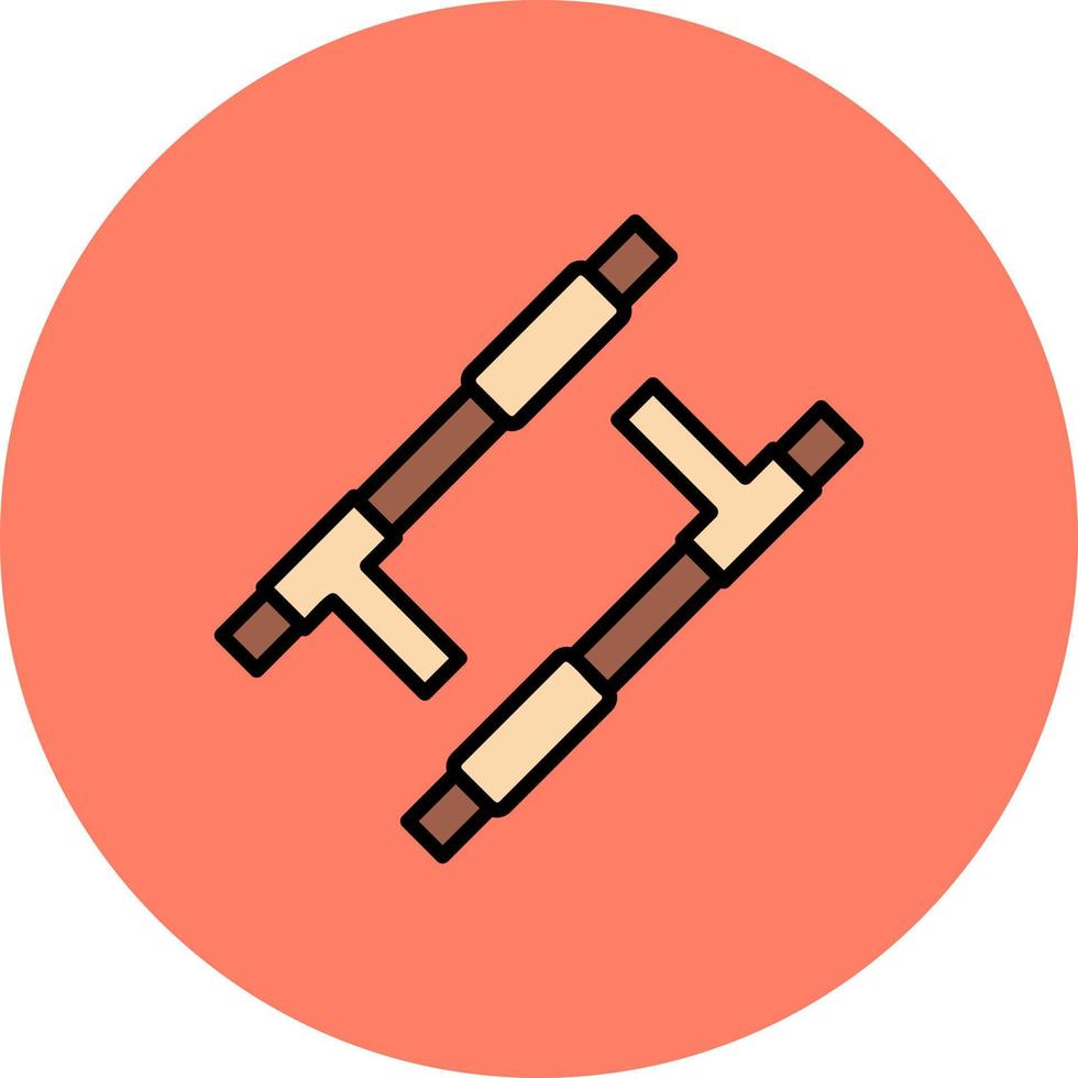 Tonfa kreatives Icon-Design vektor