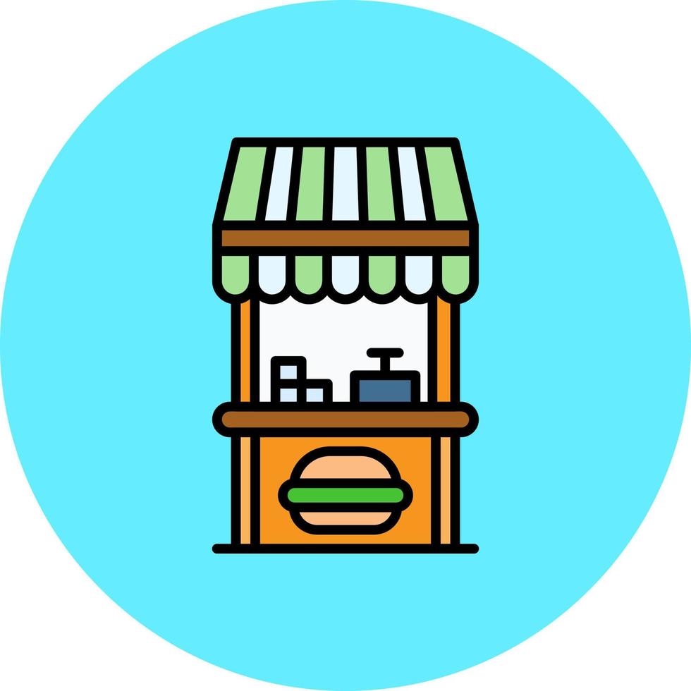 Food Stand kreatives Icon-Design vektor