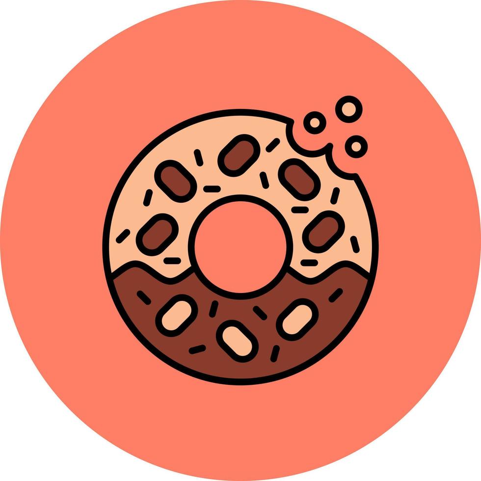 Donut kreatives Icon-Design vektor