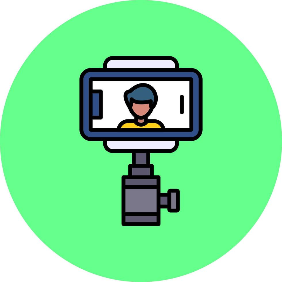 Selfie-Stick kreatives Icon-Design vektor