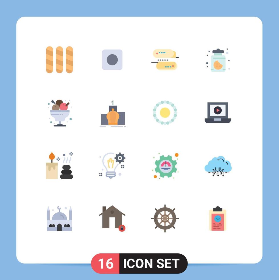 16 universell platt färger uppsättning för webb och mobil tillämpningar bröd betalning app blockchain teknologi mat redigerbar packa av kreativ vektor design element