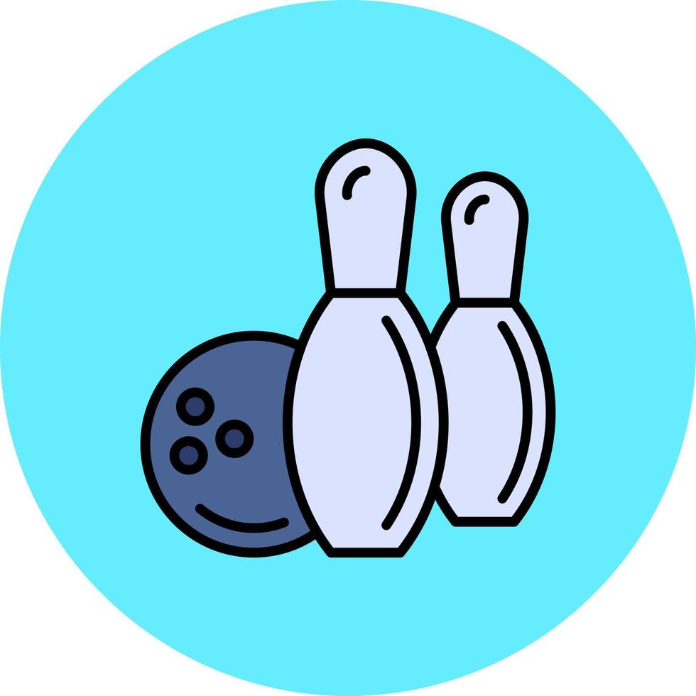 Bowling kreatives Icon-Design vektor