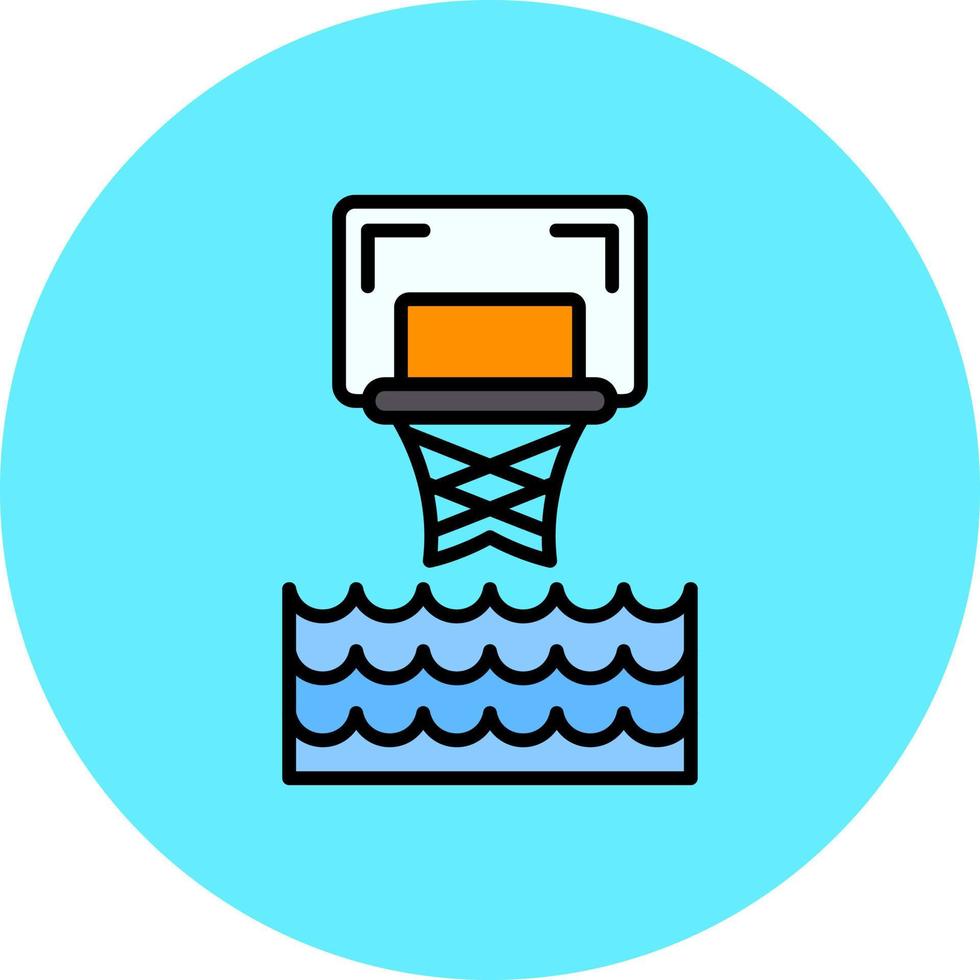 kreatives Icon-Design für Wasserbasketball vektor