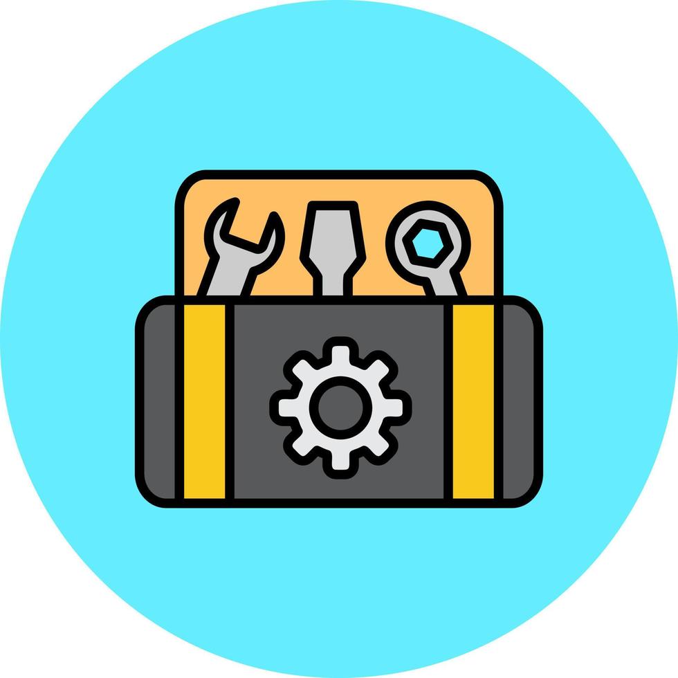 Toolbox kreatives Icon-Design vektor