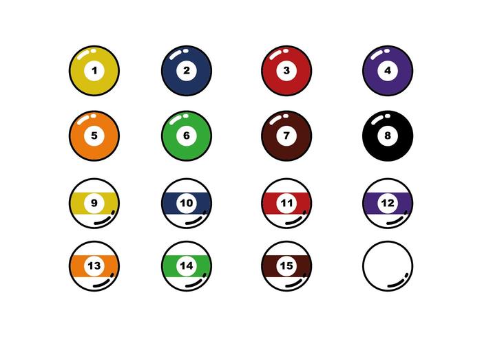 Gratis Biljard Ball Line Icon Vector