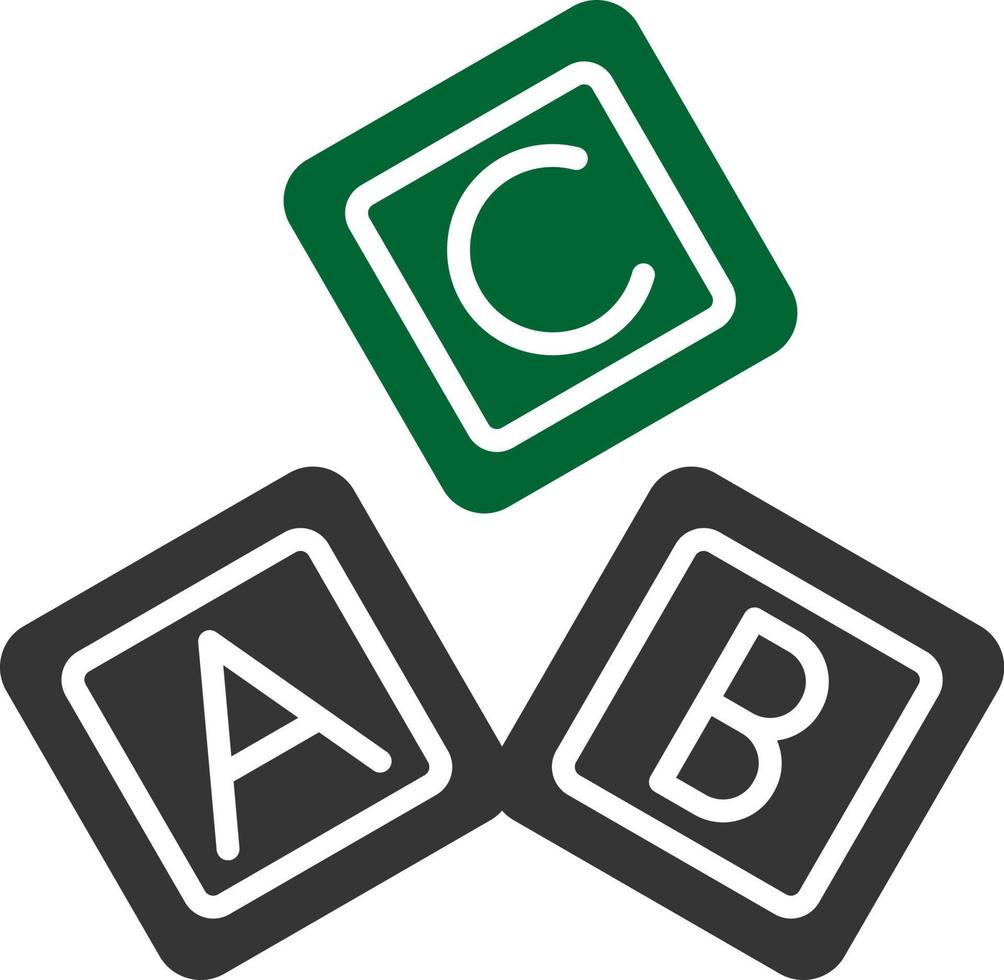 ABC-Block kreatives Icon-Design vektor