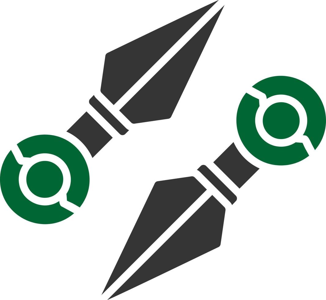 Kunai kreatives Icon-Design vektor