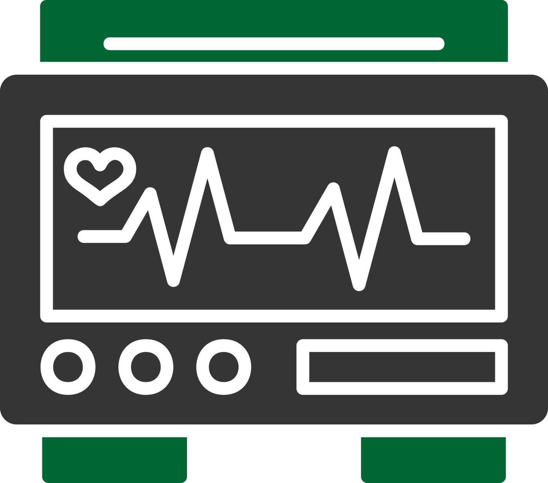 EKG-Monitor kreatives Icon-Design vektor