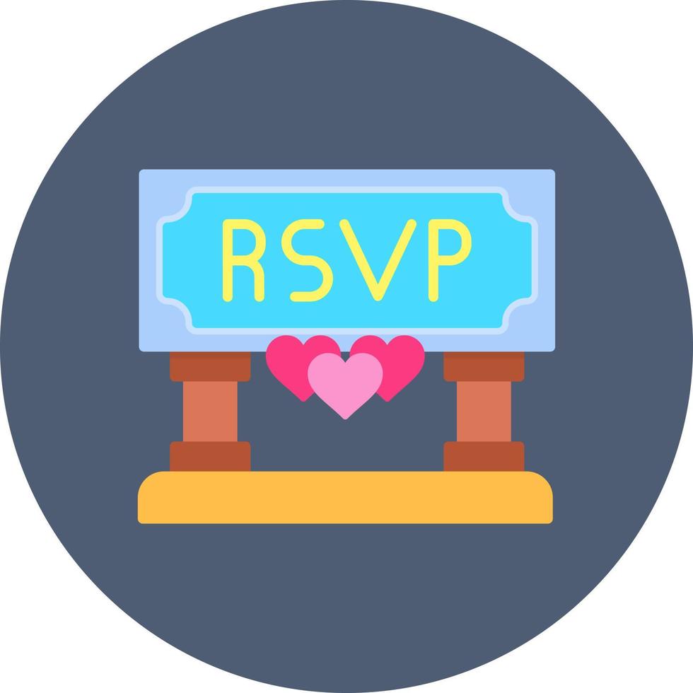 rsvp kreatives Icon-Design vektor