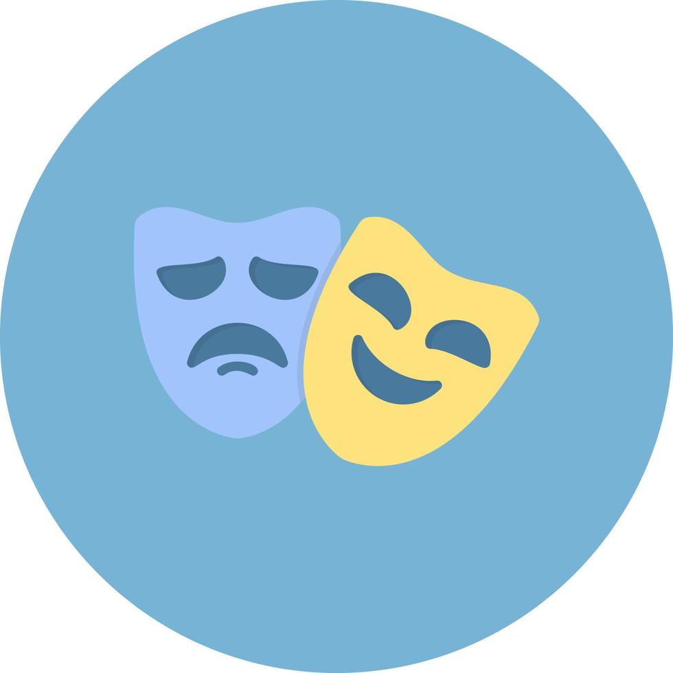 Theatermasken kreatives Icon-Design vektor