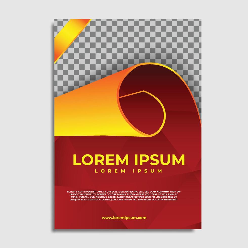 Broschüre Hintergrundvorlage rot orange Design vektor