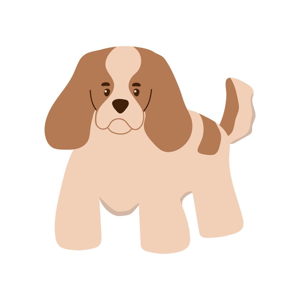 glücklicher karikaturwelpe yorkshire terrier. süßer kleiner Hund. Vektor-Illustration isoliert auf weißem Hintergrund. vektor