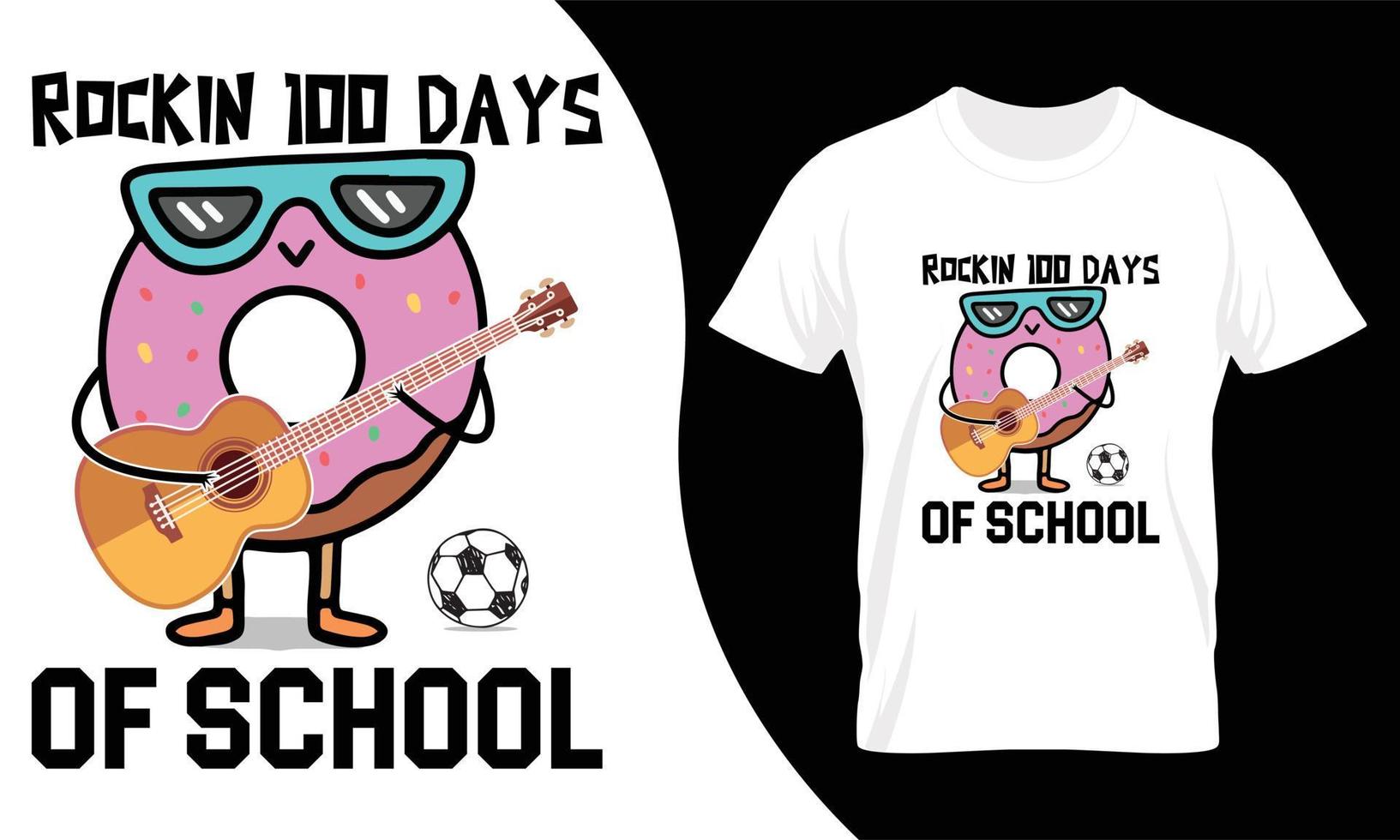 100 Tage Schul-T-Shirt-Design. Dieses Angel-T-Shirt wäre das beste Angebot für Kinder. vektor