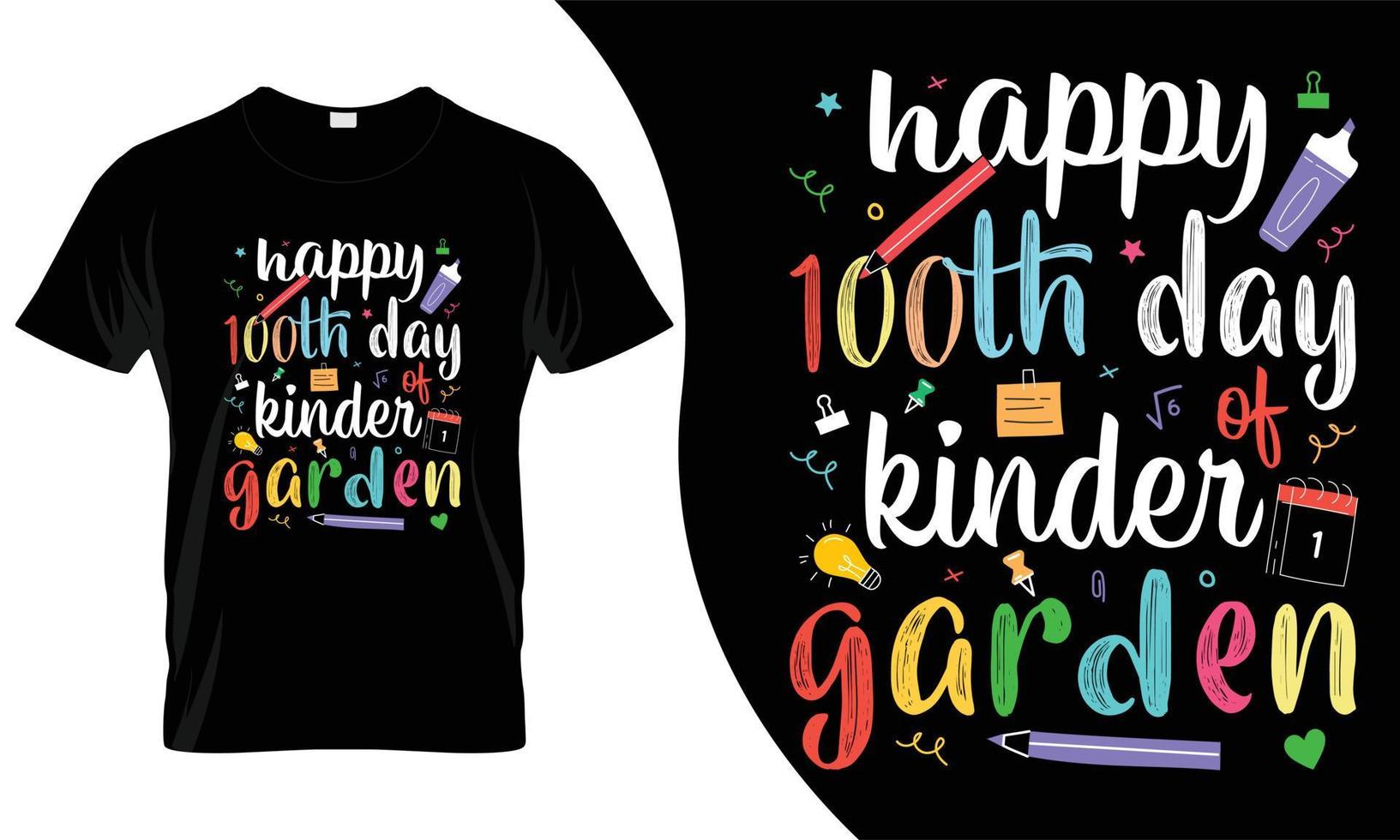 100 Tage Schul-T-Shirt-Design. Dieses Angel-T-Shirt wäre das beste Angebot für Kinder. vektor