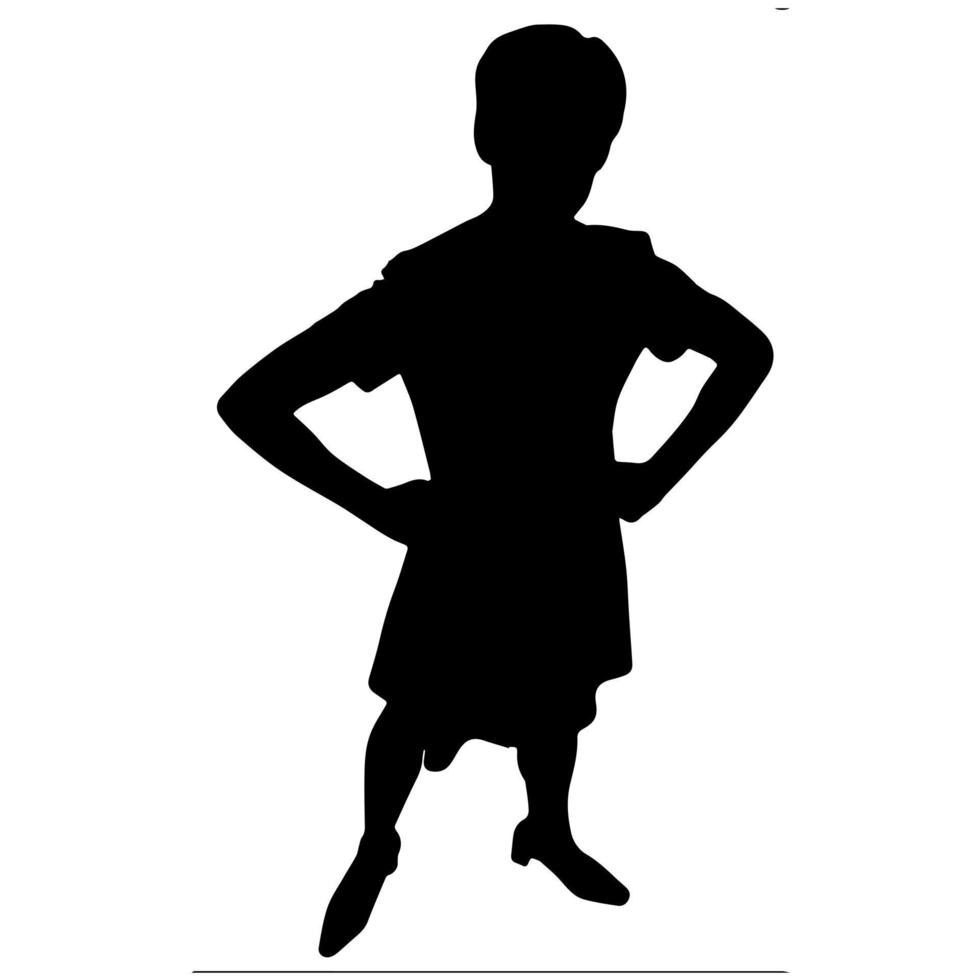 Vektorsilhouetten von Frauen. stehende Frauenform. schwarze Farbe auf isoliertem weißem Hintergrund. grafische Darstellung. vektor