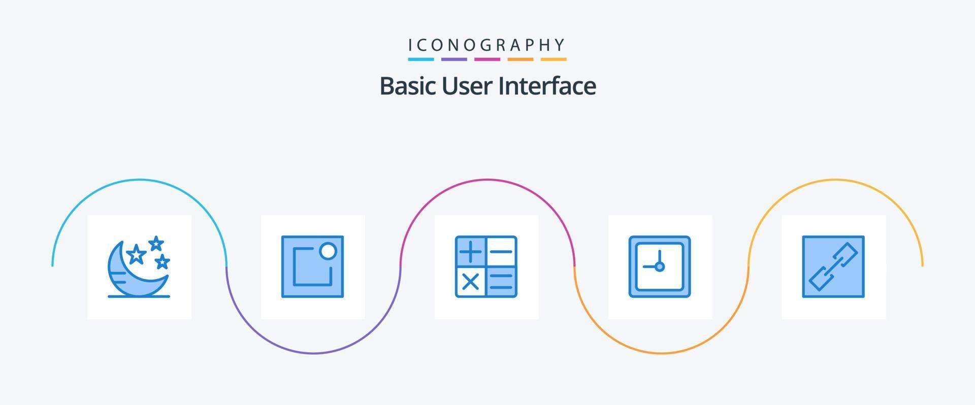 Basic Blue 5 Icon Pack inklusive . Mathematik. Verknüpfung. Kette vektor