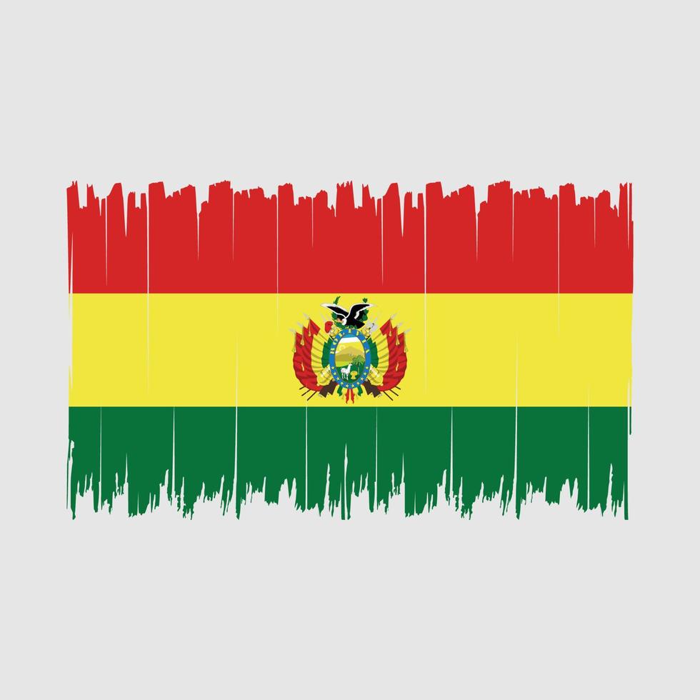 Bolivien Flaggenpinsel vektor