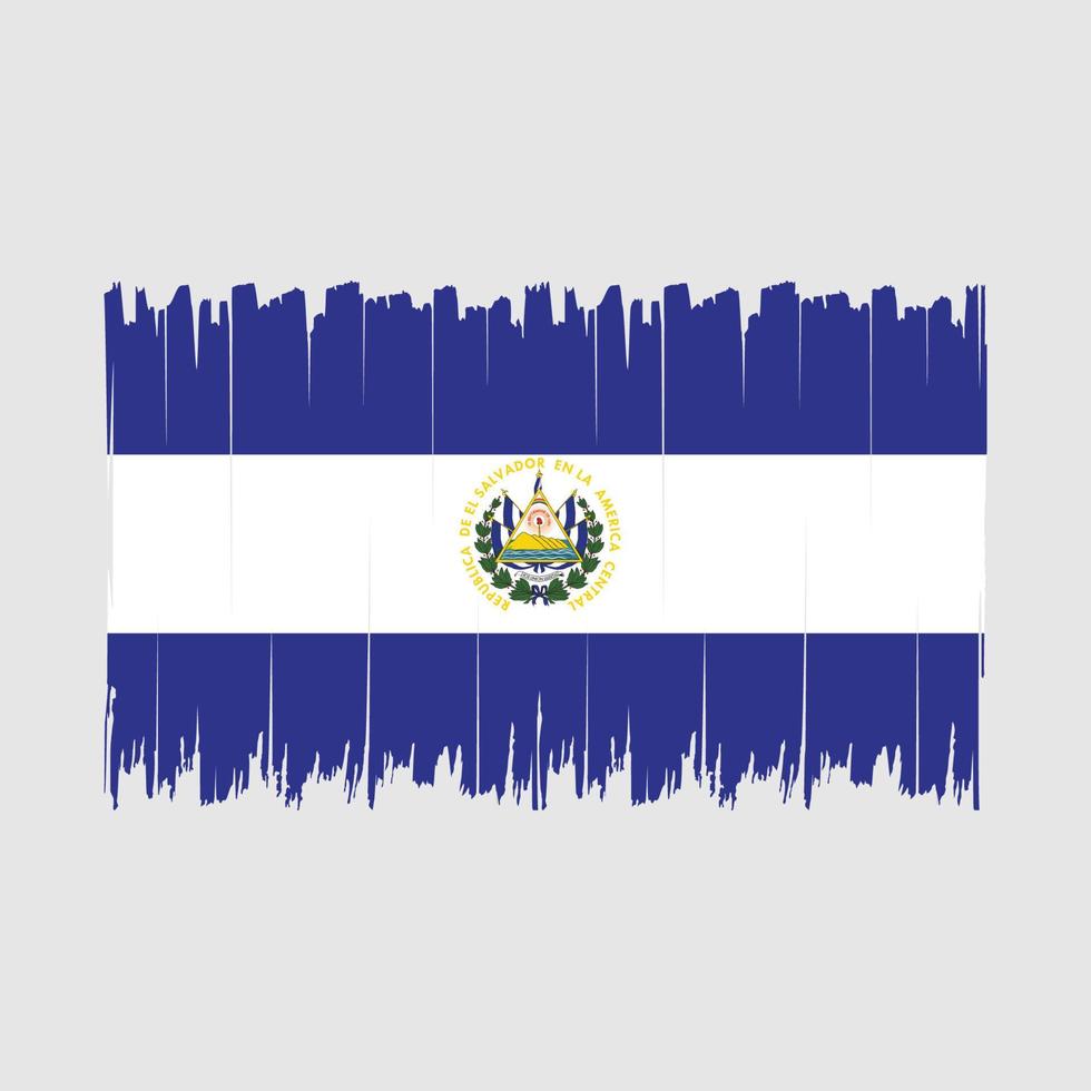 El Salvador flagga borste vektor